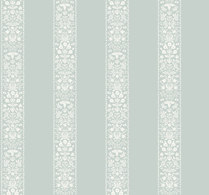 Estee Stripe Slate Wallpaper by Rifle Paper Co. Designer