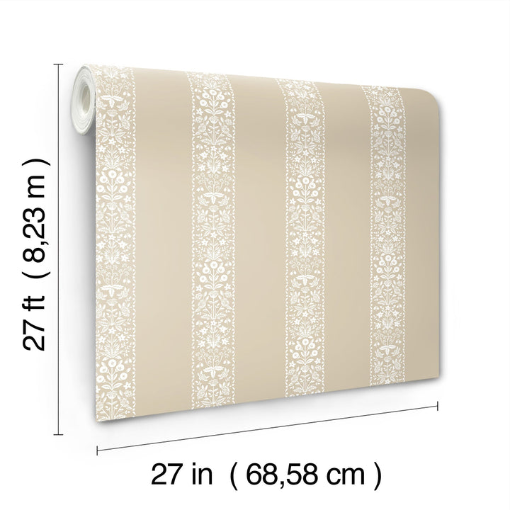 Estee Stripe Linen Wallpaper by Rifle Paper Co. Designer