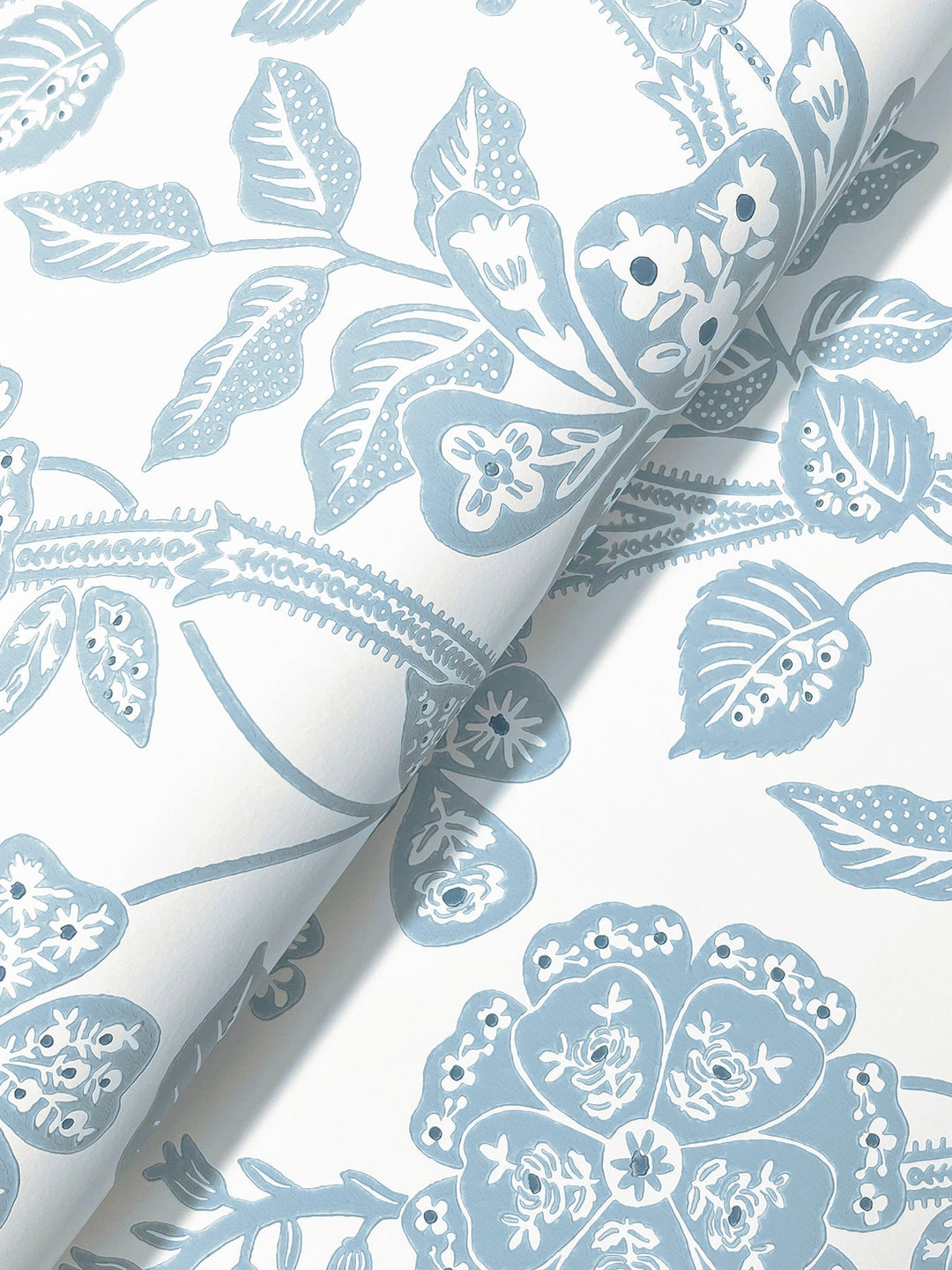 Gracie Garden Blue & White Wallpaper by Rifle Paper Co. Designer