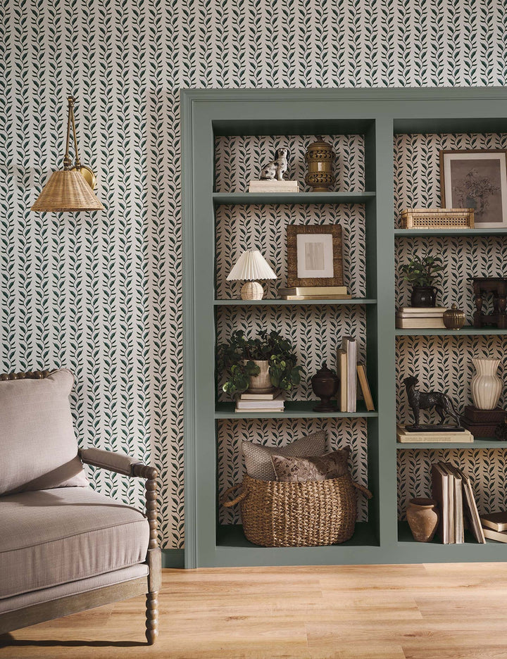 Seagrass Emerald & Linen Wallpaper by Rifle Paper Co. Designer