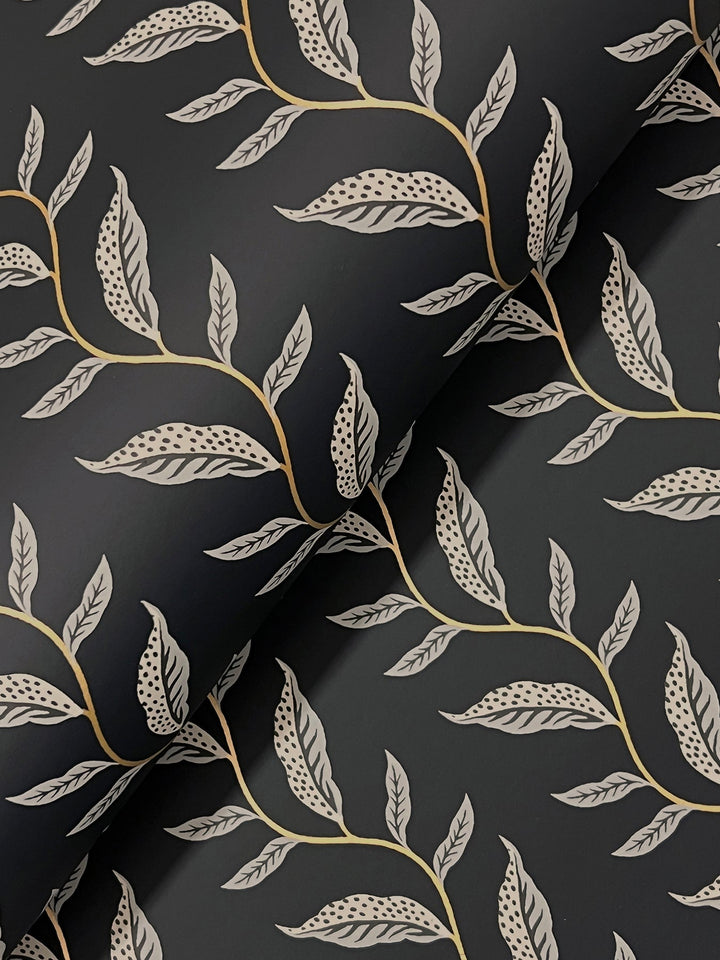 Seagrass Black Wallpaper by Rifle Paper Co. Designer