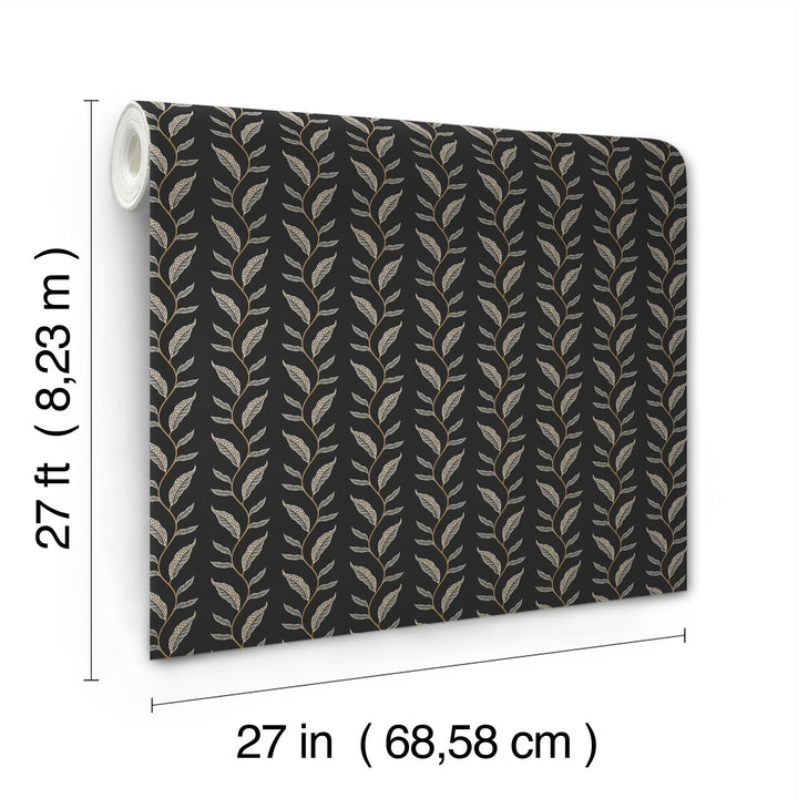 Seagrass Black Wallpaper by Rifle Paper Co. Designer