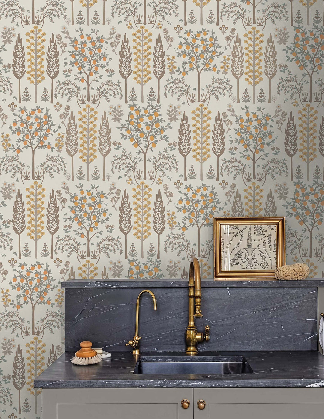 Fenna Gold Wallpaper by Rifle Paper Co. Designer