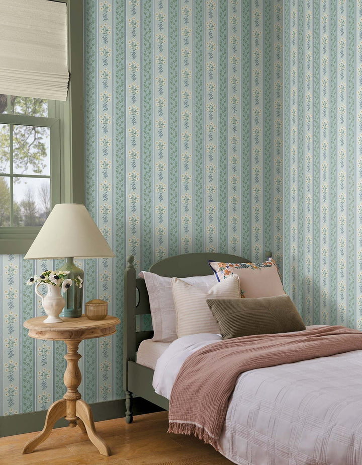 Portico Blue Wallpaper by Rifle Paper Co. Designer