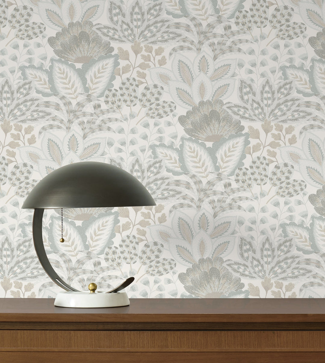 Catherine Ivory Botanical Wallpaper by York Wallcoverings Designer