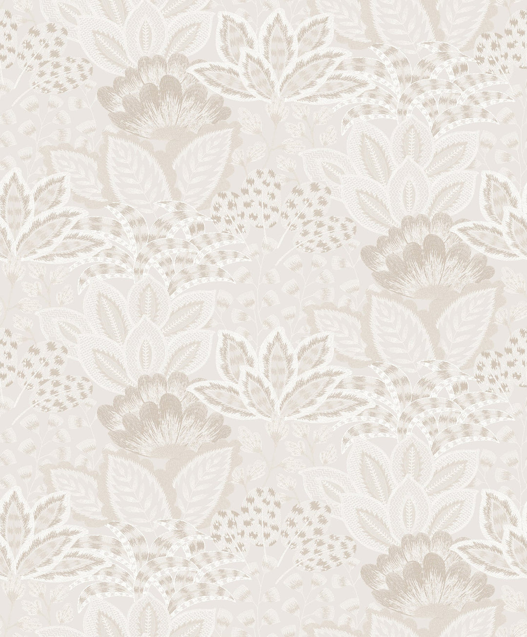 Catherine Pearl Botanical Wallpaper by York Wallcoverings Designer