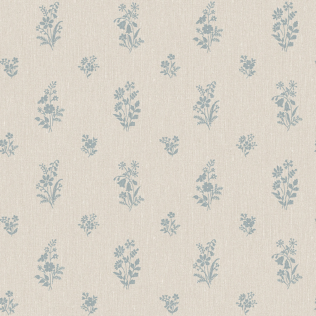 Petit Fleurs - Blue by Schumacher Wallcovering