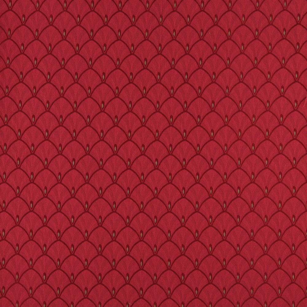 4302 Ruby Fan by Charlotte Fabric Uptown Jacquards V 55% Cotton, 45% Polyester Asia Exceeds 70,000 Wyzenbeek Rubs (Heavy Duty) Horizontal: 1.75" x Vertical: 1.75" 54 Inches - Fabric Carolina -