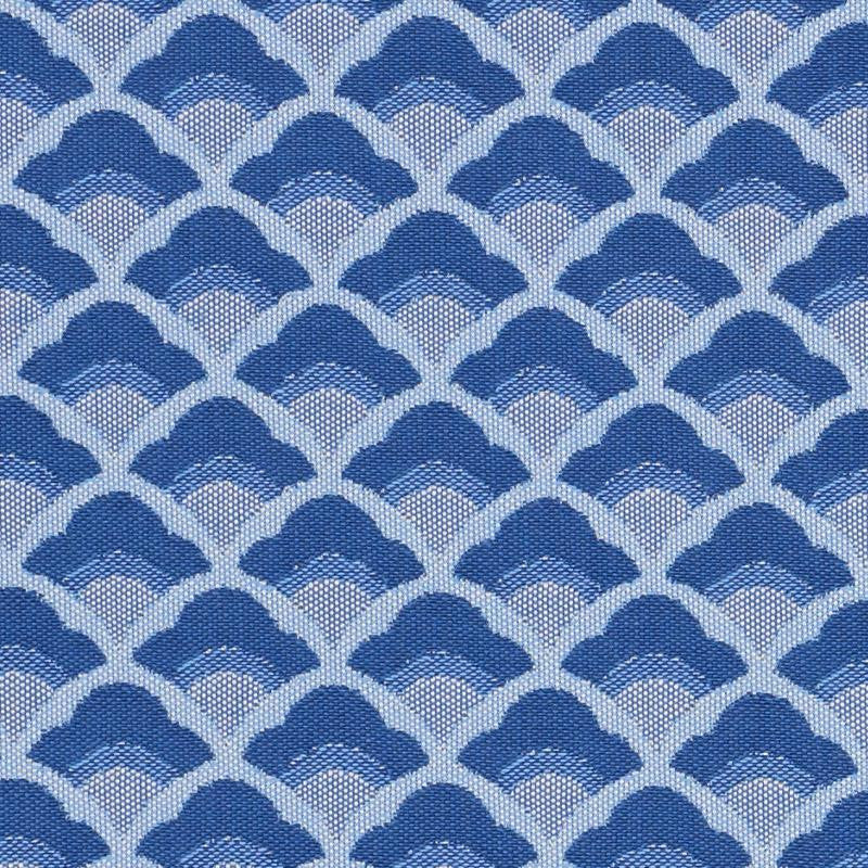 Wilhelm Blue 77180 by Schumacher Fabric Step Lively 1.5" - Fabric Carolina -