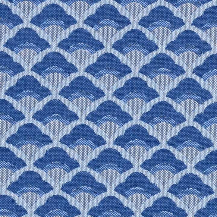 Wilhelm Blue 77180 by Schumacher Fabric Step Lively 1.5" - Fabric Carolina -