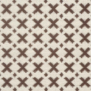 Elias Brown & Ecru 77202 by Schumacher Fabric