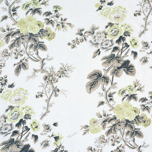 Pyne Hollyhock Green Tea 174455 by Schumacher Fabric