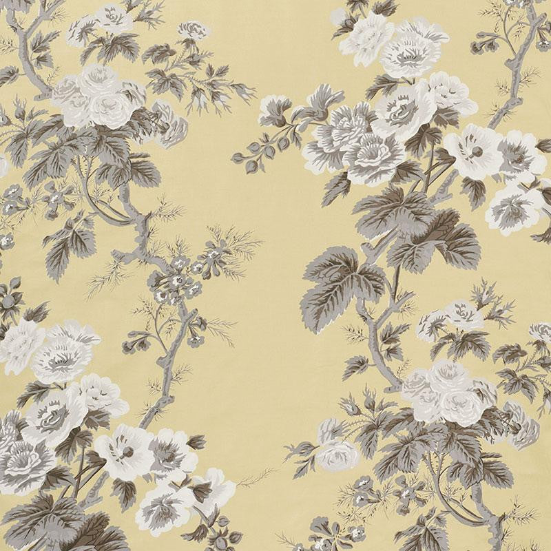 Pyne Hollyhock Buttercup 174456 by Schumacher Fabric Schumacher Classics 26.5" - Fabric Carolina -