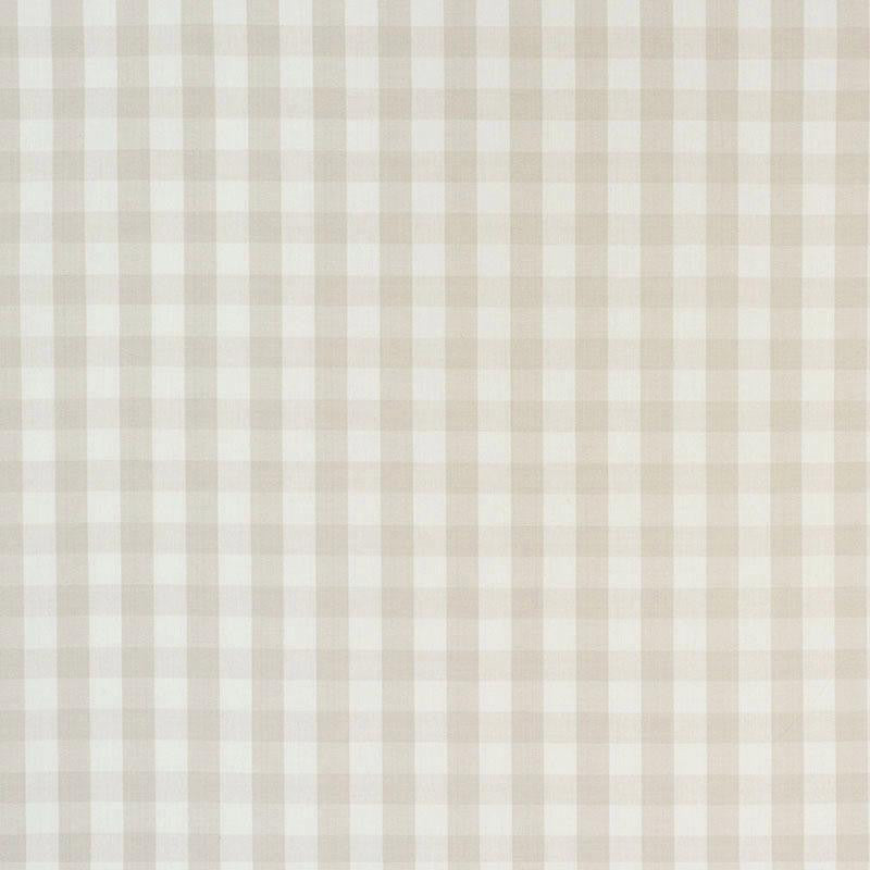Elton Cotton Check Natural 63068 by Schumacher Designer Fabric Revisit Of Popular Patterns 1.25" - Swanky Fabrics -