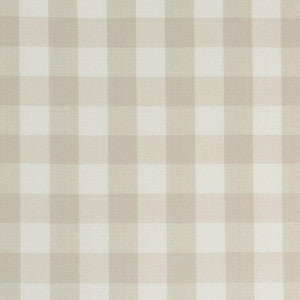 Camden Cotton Check Natural 63049 by Schumacher Fabric