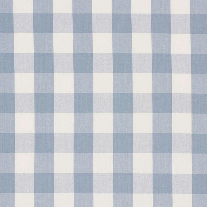 Camden Cotton Check Sky 63048 by Schumacher Fabric Revisit Of Popular Patterns 3.0" - Fabric Carolina -