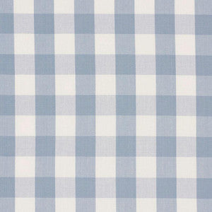 Camden Cotton Check Sky 63048 by Schumacher Fabric