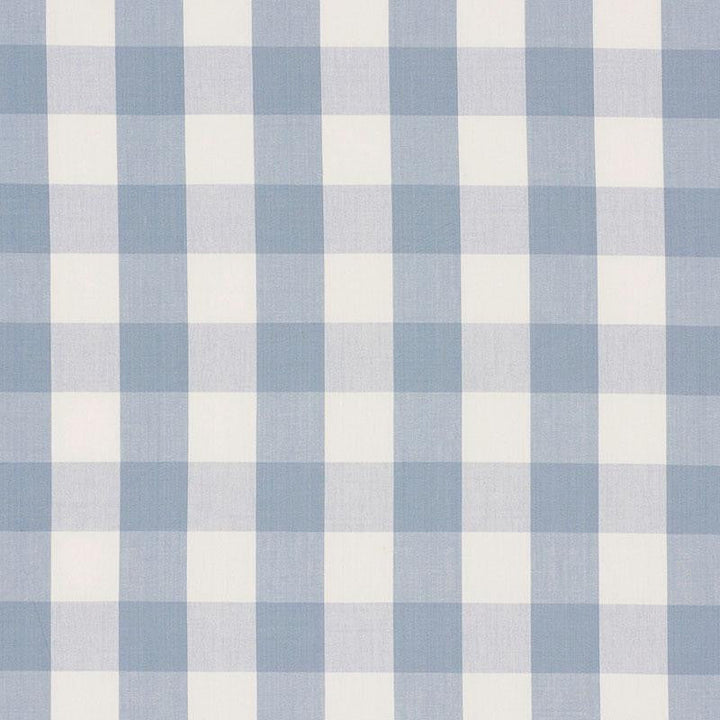 Camden Cotton Check Sky 63048 by Schumacher Designer Fabric Revisit Of Popular Patterns 3.0" - Swanky Fabrics -