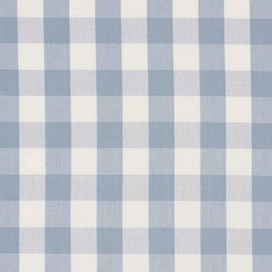 Camden Cotton Check Sky 63048 by Schumacher Fabric