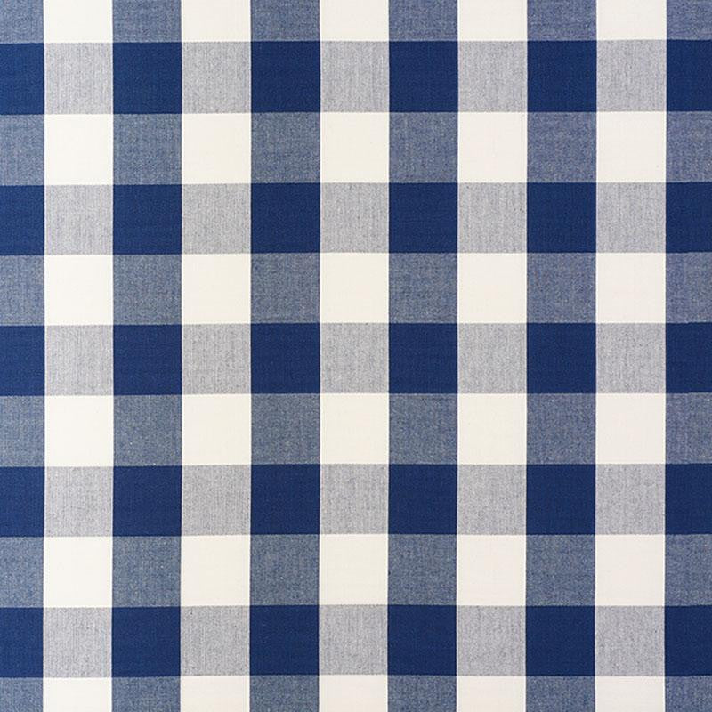 Camden Cotton Check Navy 63043 by Schumacher Fabric Revisit Of Popular Patterns 3.0" - Fabric Carolina -