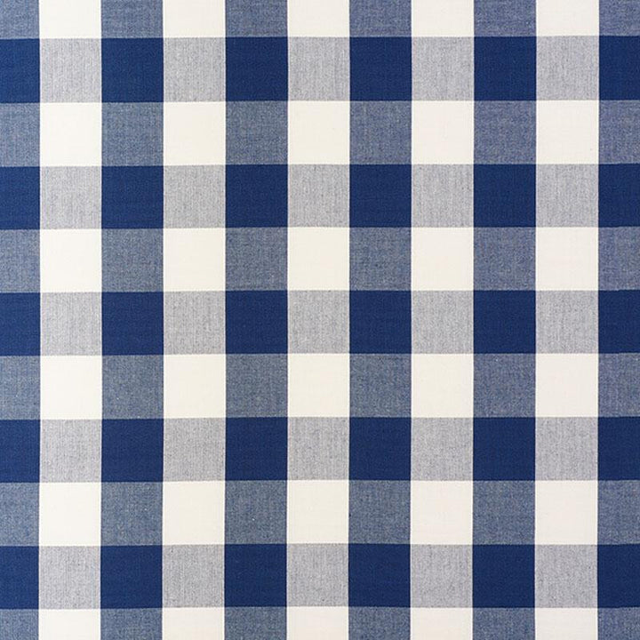 Camden Cotton Check Navy 63043 by Schumacher Fabric Revisit Of Popular Patterns 3.0" - Fabric Carolina -