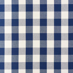 Camden Cotton Check Navy 63043 by Schumacher Fabric