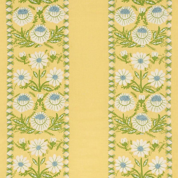 Marguerite Embroidery Buttercup 72333 by Schumacher Designer Fabric Revisit Of Popular Patterns 25.0" - Swanky Fabrics -