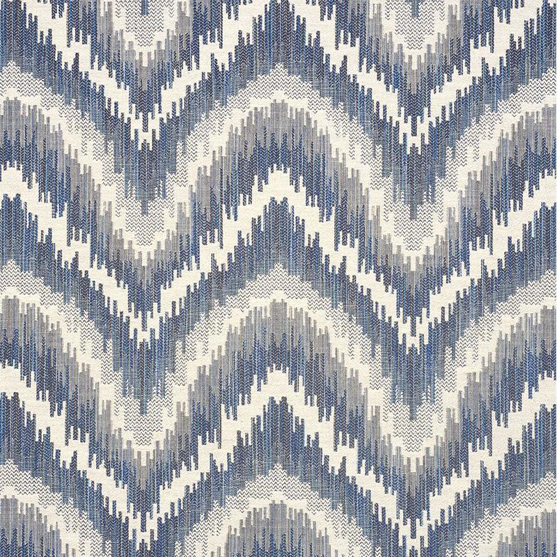 Von Armin Blue 77192 by Schumacher Fabric Step Lively 14.0" - Fabric Carolina -