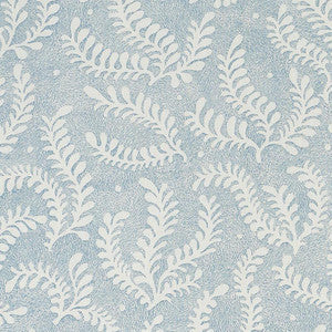 Etched Fern Blue 178531 by Schumacher Fabric