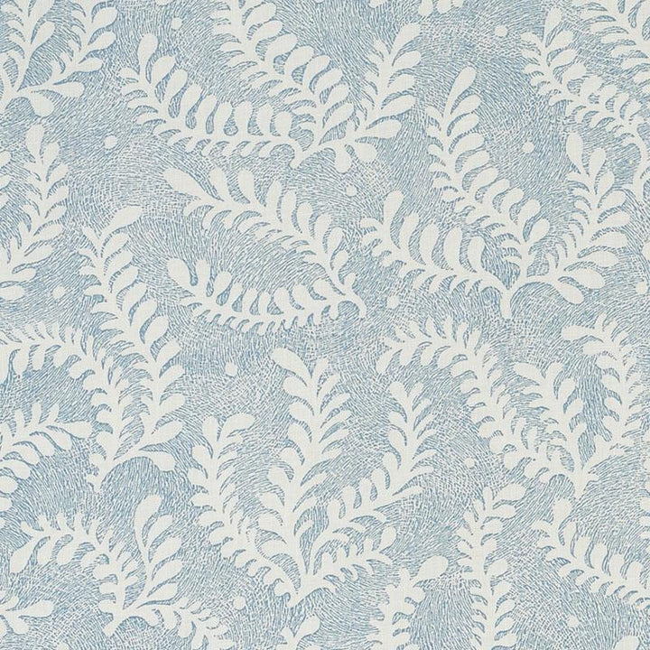 Etched Fern Blue 178531 by Schumacher Fabric Revisit Of Popular Patterns 13.5" - Fabric Carolina -