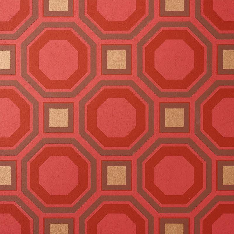 Hanover Ruby 5010431 by Schumacher Wallpaper Step Lively 6.88" - Fabric Carolina -