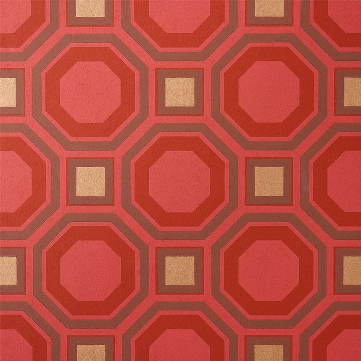 Hanover Ruby 5010431 by Schumacher Wallpaper Step Lively 6.88" - Fabric Carolina -