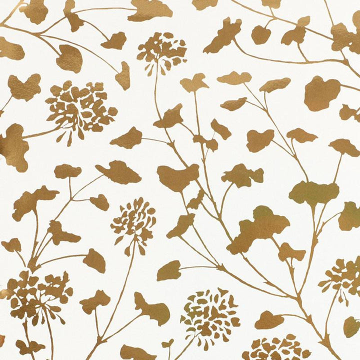 Pennick Mylar Gold 5010580 by Schumacher Wallpaper Step Lively 27.0" - Fabric Carolina -