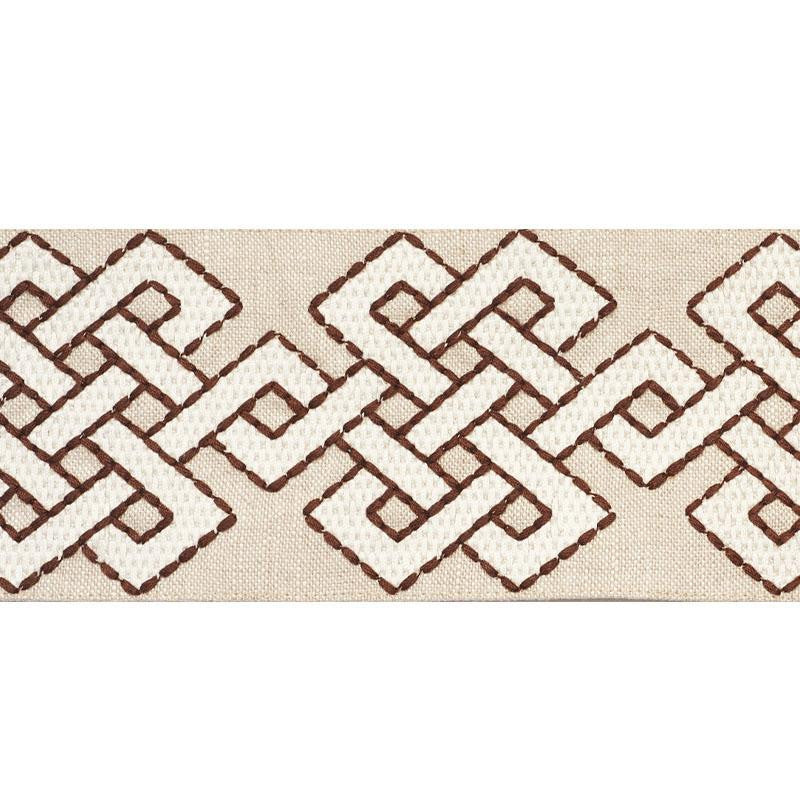 Chesterton Tape Brown 77222 by Schumacher Trim Step Lively - Fabric Carolina -