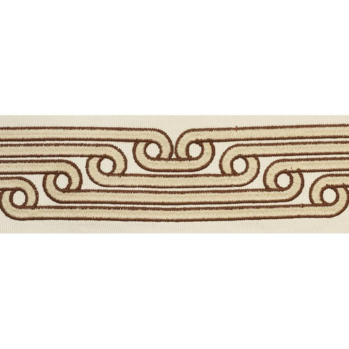 Galloway Tape Brown 77211 by Schumacher Trim Step Lively - Fabric Carolina -