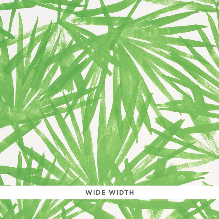 Sunlit Palm Green 5010560 by Schumacher Designer Wallpaper Tropicana 27.0" - Swanky Fabrics -