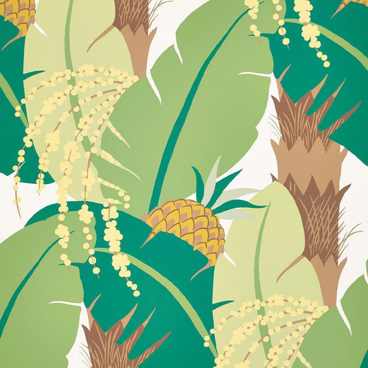 Ananas Palm 5009173 by Schumacher Designer Wallpaper Tropicana 27.0" - Swanky Fabrics -