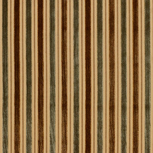 Forrester Velvet Stripe Mink/Aqua 43433 by Schumacher Fabric