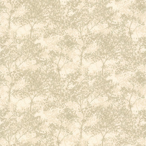 Carson Dark Grey Botanical Silhouette Wallpaper by Brewster