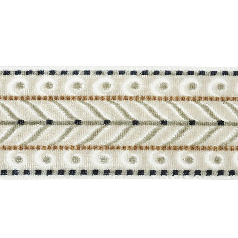 Marion Velvet Tape Ivory 77620 by Schumacher Trim Statement Trims - Fabric Carolina -