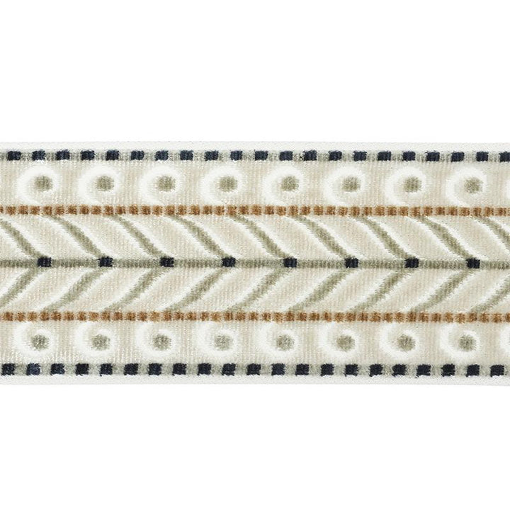 Marion Velvet Tape Ivory 77620 by Schumacher Trim Statement Trims - Fabric Carolina -
