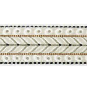 Marion Velvet Tape Ivory 77620 by Schumacher Trim