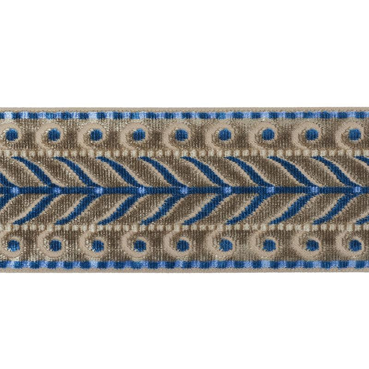 Marion Velvet Tape Taupe 77622 by Schumacher Trim Statement Trims - Fabric Carolina -