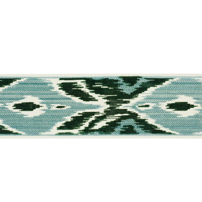 Xenia Velvet Tape Peacock 77630 by Schumacher Trim Statement Trims - Fabric Carolina -