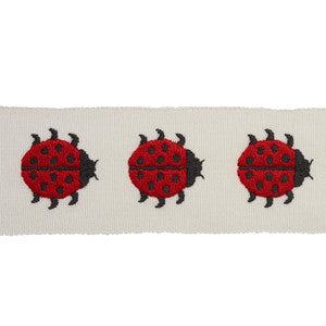Ladybird Tape Red & Ivory 77390 by Schumacher Trim