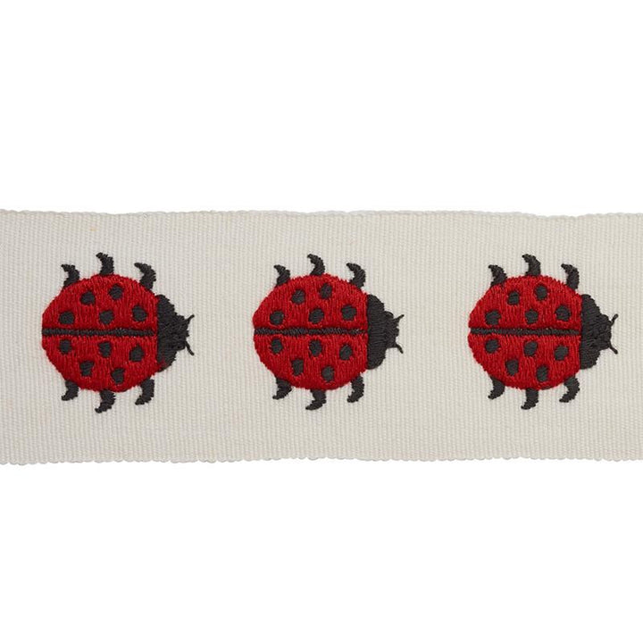 Ladybird Tape Red & Ivory 77390 by Schumacher Trim Statement Trims - Fabric Carolina -