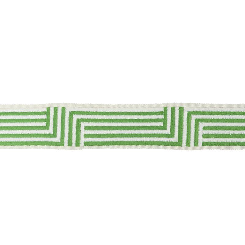 Osilas Tape Green 77472 by Schumacher Designer Trim Statement Trims - Swanky Fabrics -