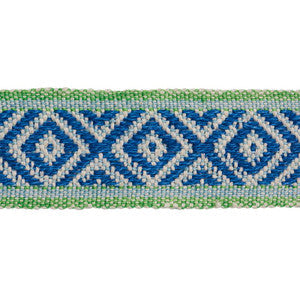 Larson Handwoven Tape Blue & Green 77461 by Schumacher Trim