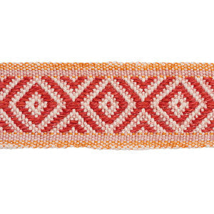 Larson Handwoven Tape Red & Orange 77462 by Schumacher Trim