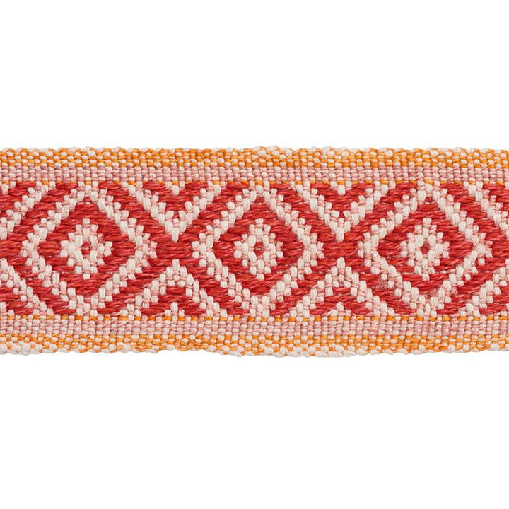 Larson Handwoven Tape Red & Orange 77462 by Schumacher Trim Statement Trims - Fabric Carolina -